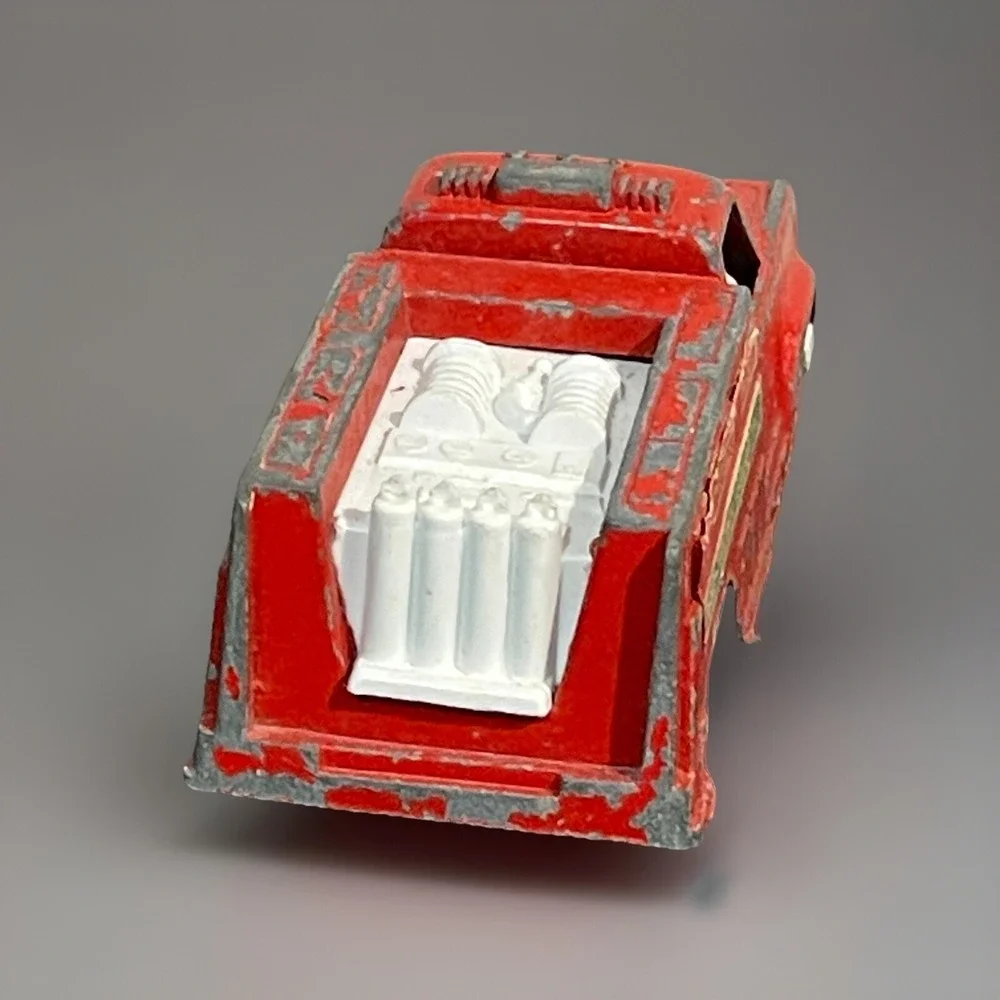 VTG 70's Tootsie Toy Bio-tonic Equipment‎ Red Fire Engine Tank